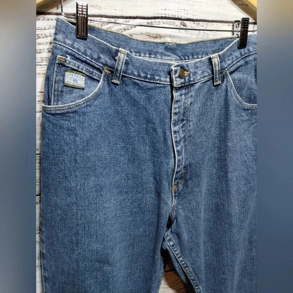 Wrangler Denim Jeans Medium Blue Size 12 32 Vintage Western High Rise - Picture 3 of 4